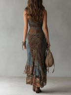 Maren | Vestido Étnico con Hombro Descubierto