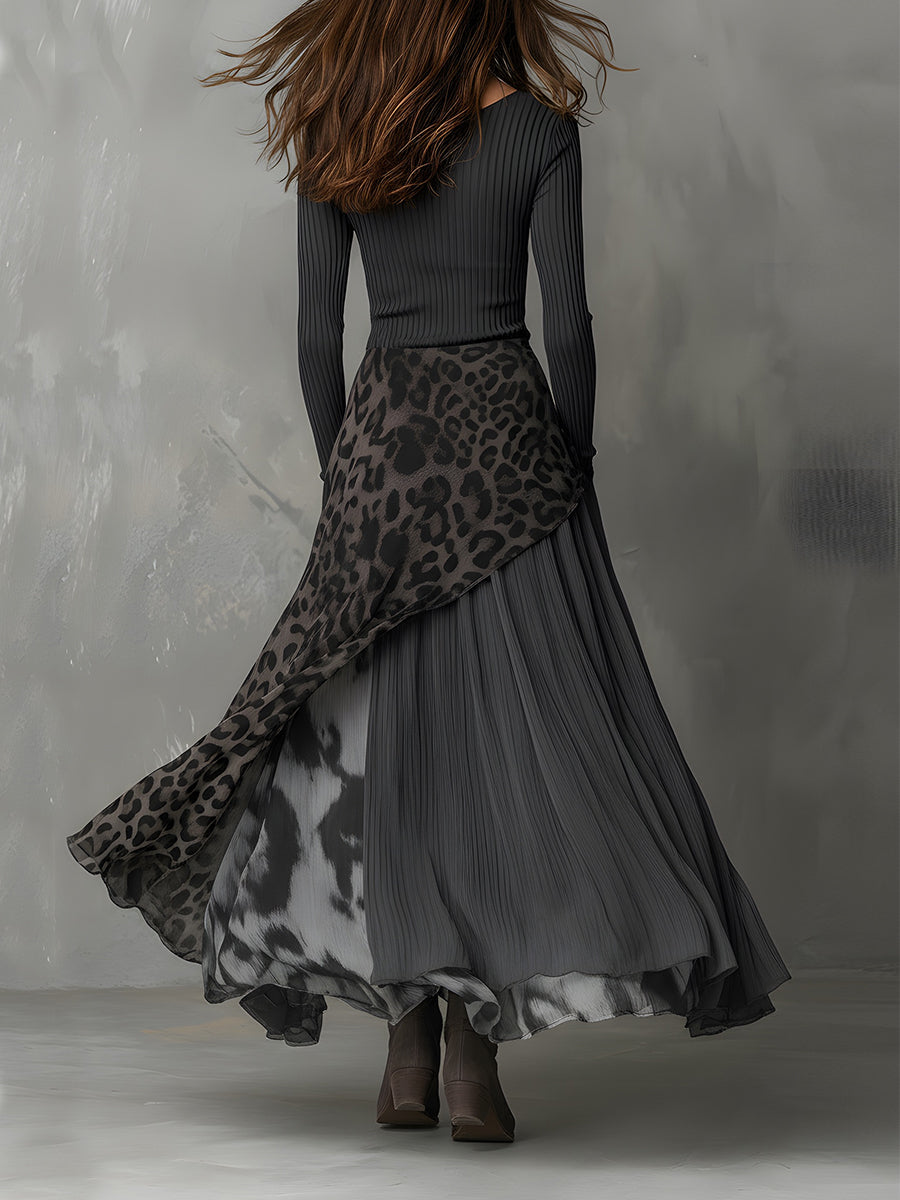 Martina | Vestido Maxi con Estampado Animal