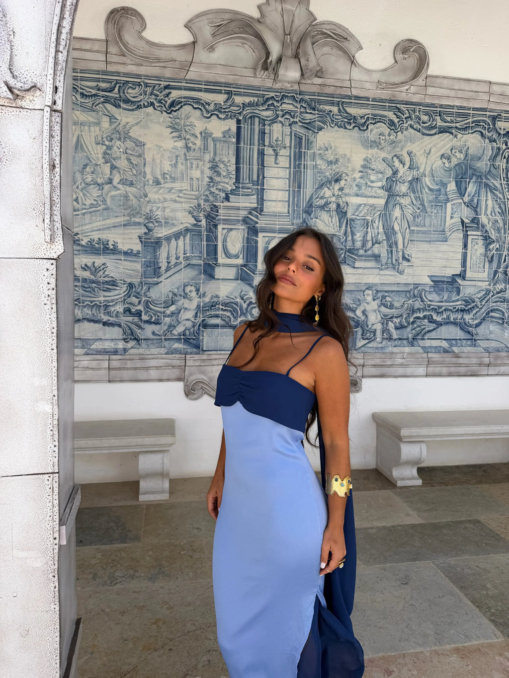 Vestido Zahara en azul — Edición limitada