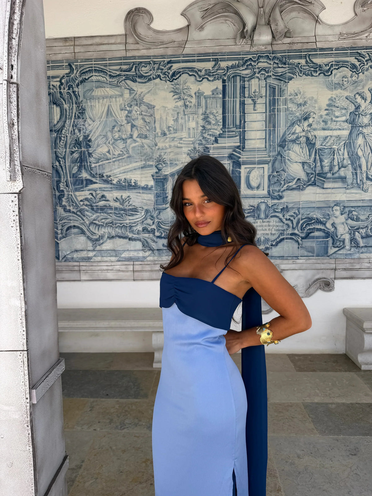 Vestido Zahara en azul — Edición limitada