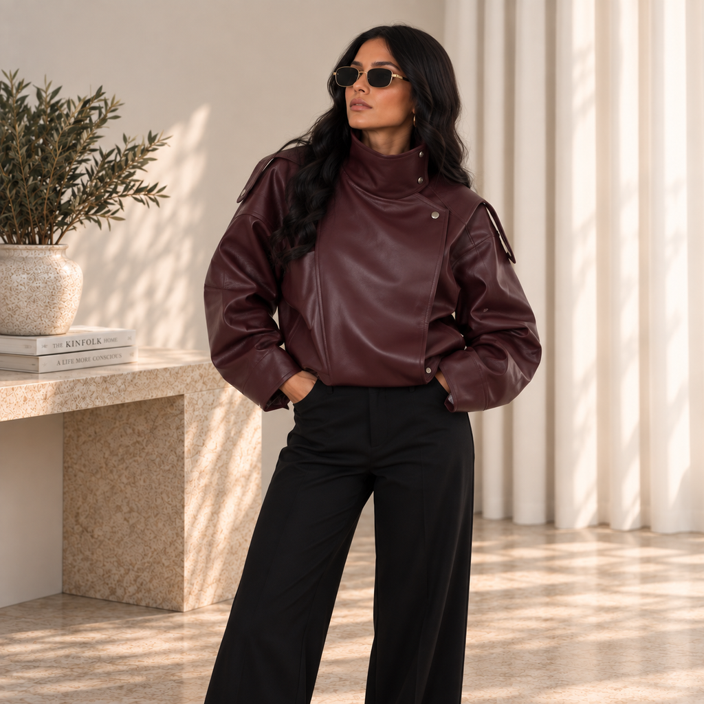 Siena | Chaqueta Corta Efecto Piel