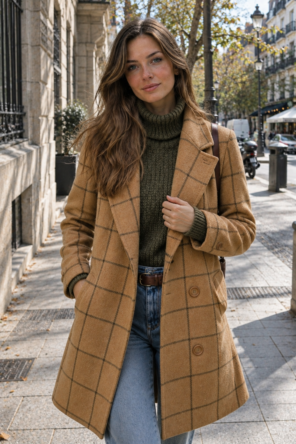 Adriana™ | Abrigo Clásico de Invierno con Estampado de Cuadros