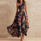 Elvira | Vestido Floral con Hombro Descubierto
