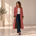 Carlota | Abrigo Largo con Detalles de Leopardo