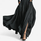 Rachel | Vestido Maxi de Talle Alto con Abertura