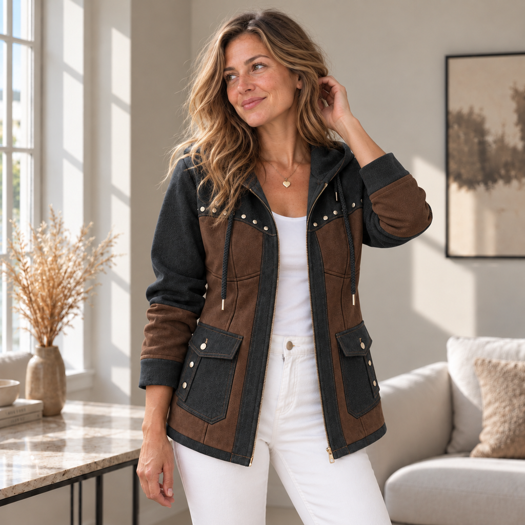 Aitana | Chaqueta Bicolor con Capucha