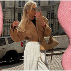 Kona | Chaqueta Efecto Ante con Cremallera