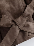 Verona | Chaqueta Efecto Ante con Cinturón