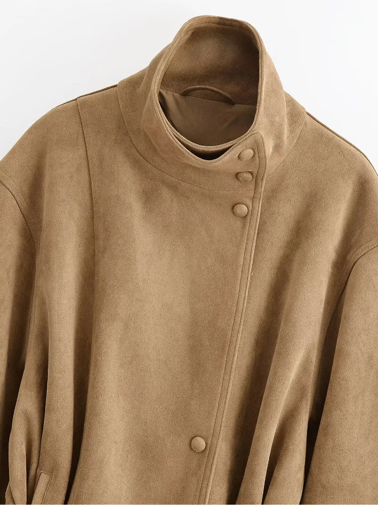 Verona | Chaqueta Efecto Ante con Cinturón