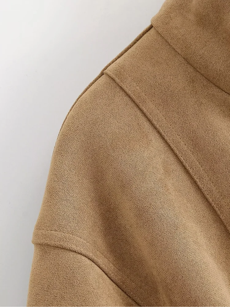 Verona | Chaqueta Efecto Ante con Cinturón