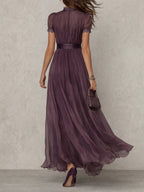 Iris | Vestido con Cuello Fruncido