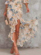 Adele | Vestido Floral con Bajo Irregular