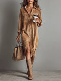 Estelle | Vestido Midi de Pana
