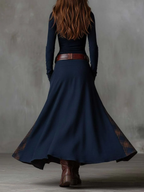 Élise | Vestido Maxi de Ante con Cinturón