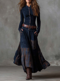 Élise | Vestido Maxi de Ante con Cinturón