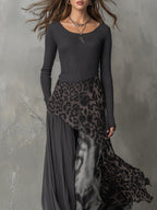 Martina | Vestido Maxi con Estampado Animal