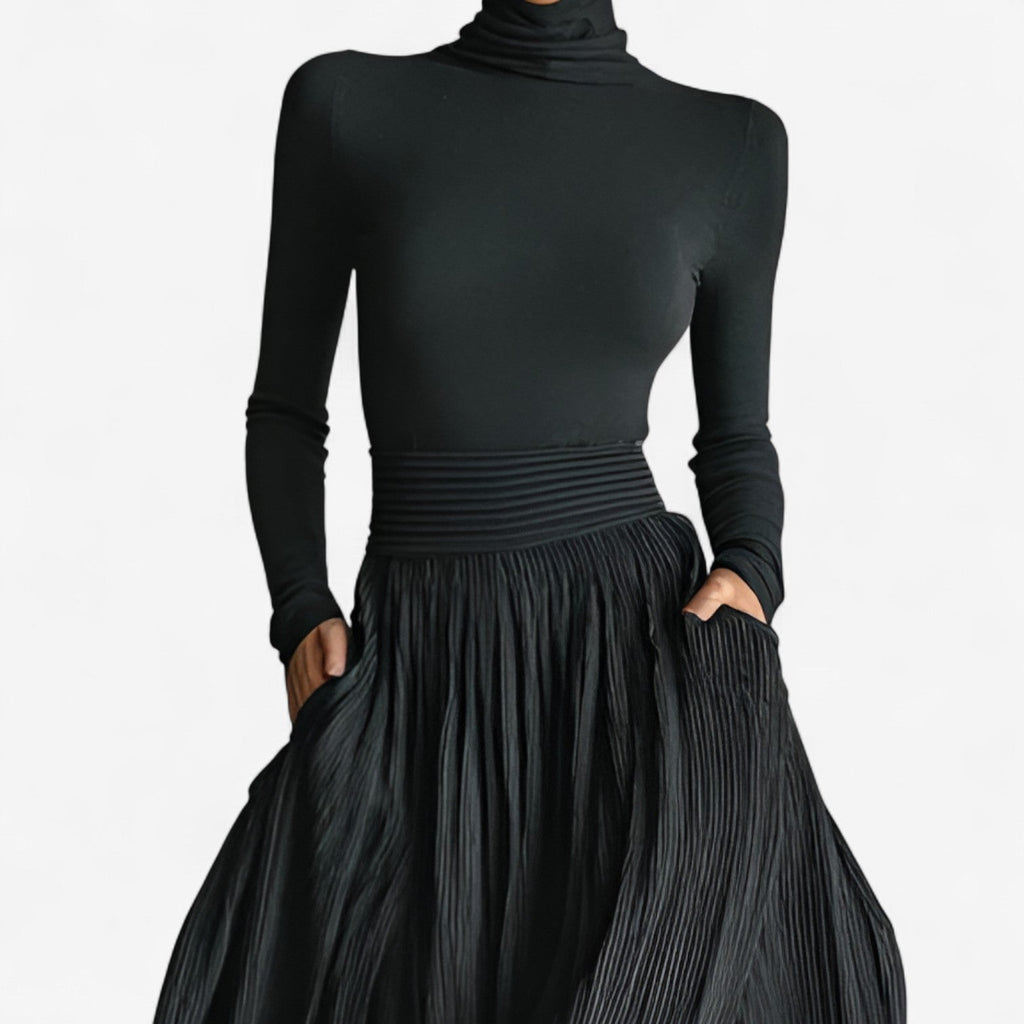 Rachel | Vestido Maxi de Talle Alto con Abertura