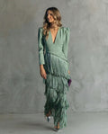 Chiara | Vestido Midi con Mangas Abullonadas