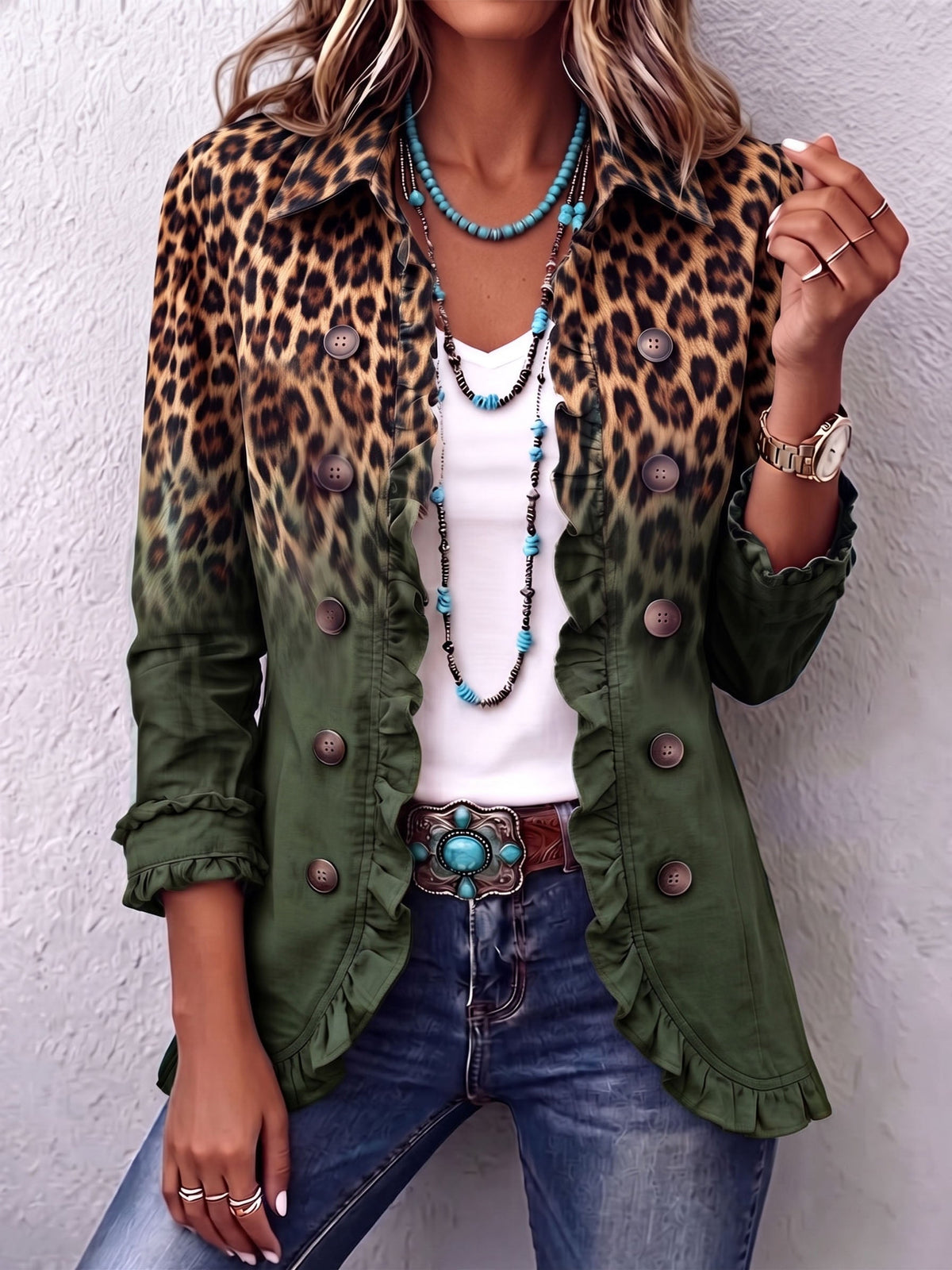 Mercedes | Chaqueta Blazer Leopardo