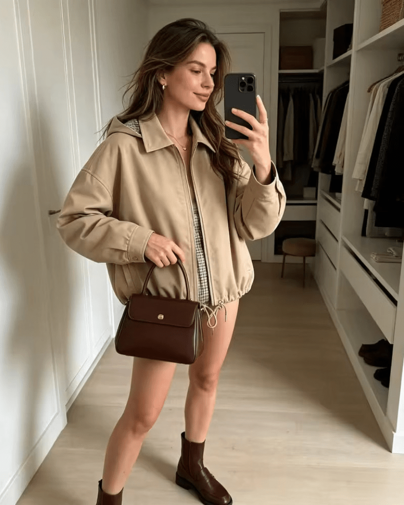Ángela | Chaqueta Corta con Capucha y Cordón
