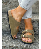 Sandalias LOSATO Ferrata Olive en Piel Natural