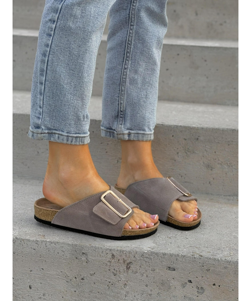 Sandalias LOSATO Miami Taupe en Piel Natural